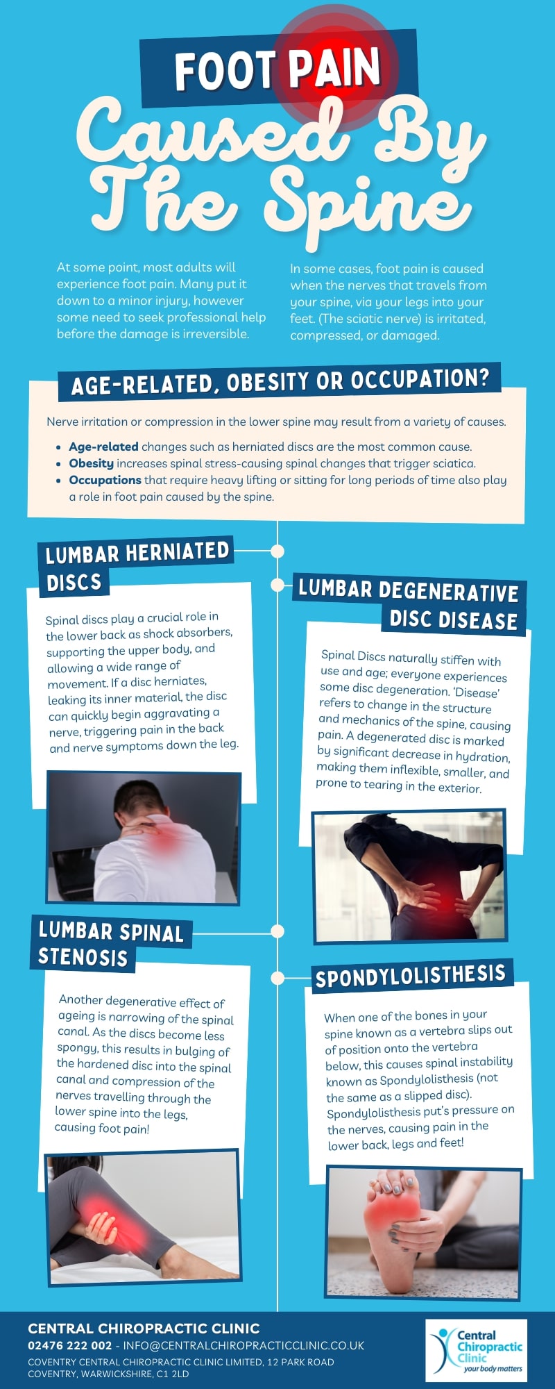 Foot Pain – Caused by the SPINE! (Infographic) - Central Chiropractic ...