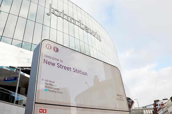 New Street Train Station in Birmingham